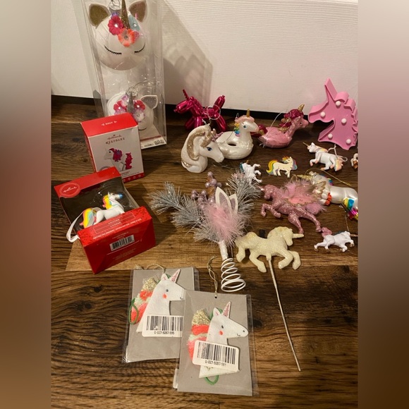 Bundle of Over 30 Unicorn Christmas Ornaments - Picture 2 of 7